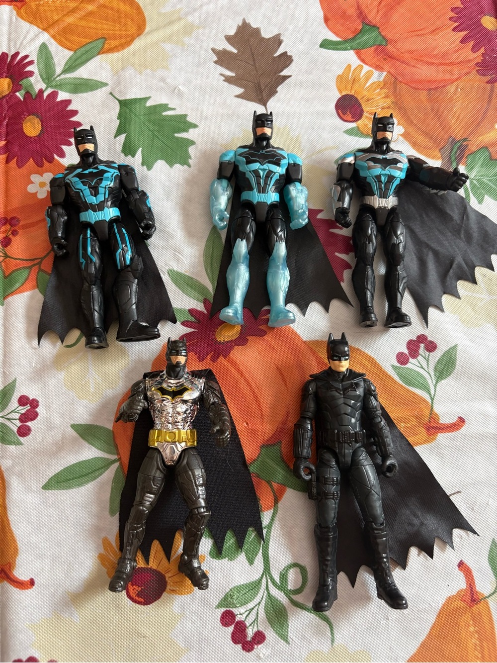 Batman Action Figure Set - Black & Blue Kids Toy Pack 4-5in